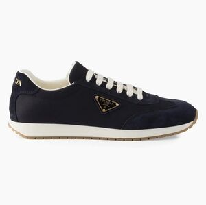 $1,070 PRADA Rank Navy Suede /Fabric Sneakers UK8.5 US 9.5 EU 42.5 NWT AUTHENTIC